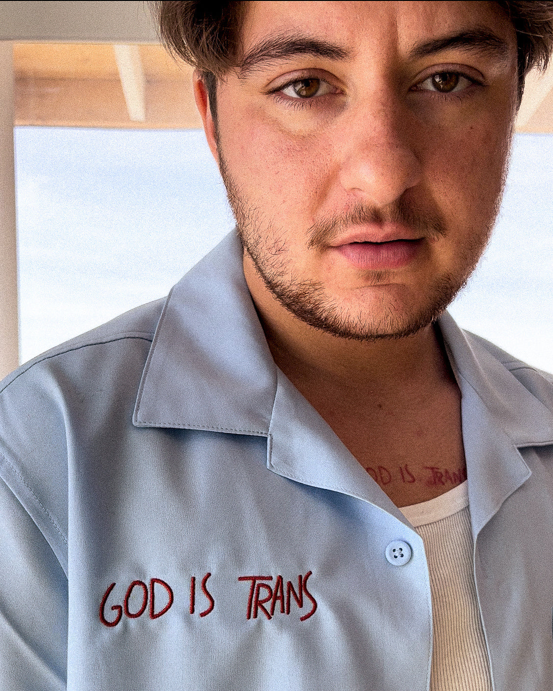 God Is Trans Camp Shirt