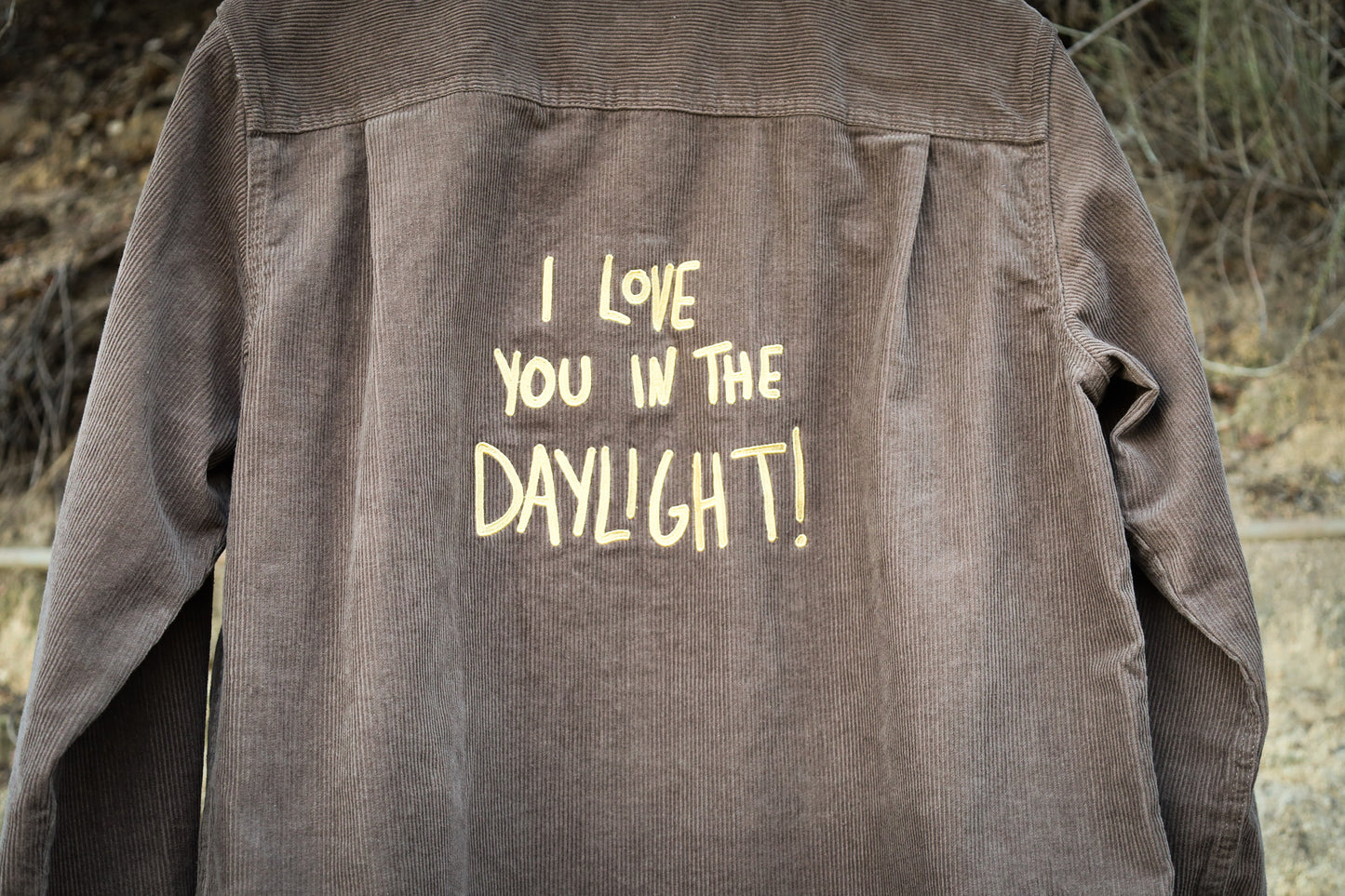 i love you in the daylight corduroy button up