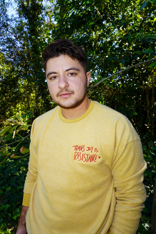 Trans Joy Is Resistance - Mustard Sweater