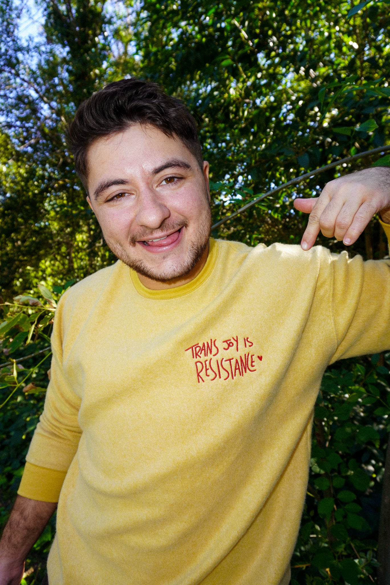 Trans Joy Is Resistance - Mustard Sweater