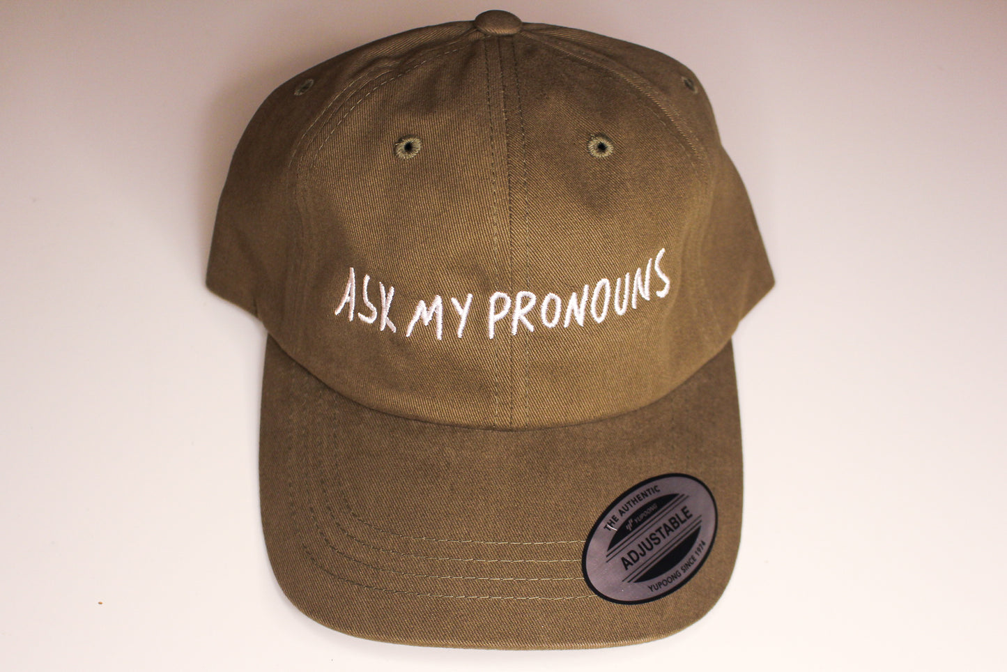 Ask My Pronouns Dad Hat