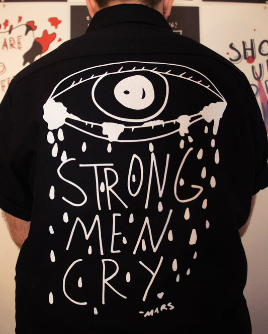STRONG MEN CRY Button Up